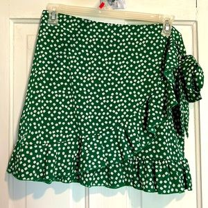 SHEIN above the knee skirt, green floral